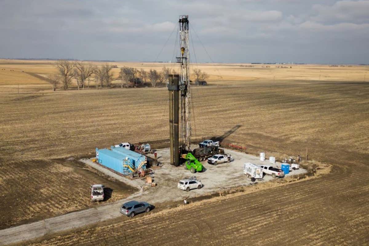 A well for hydrogen production in Geneva, Nebraska